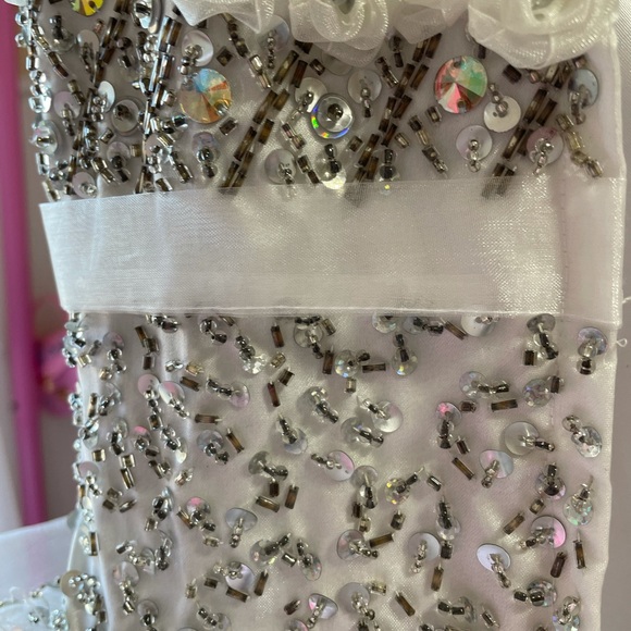 Mac Duggal Sugar pageant / cocktail dress , white size 4 - Picture 5 of 7